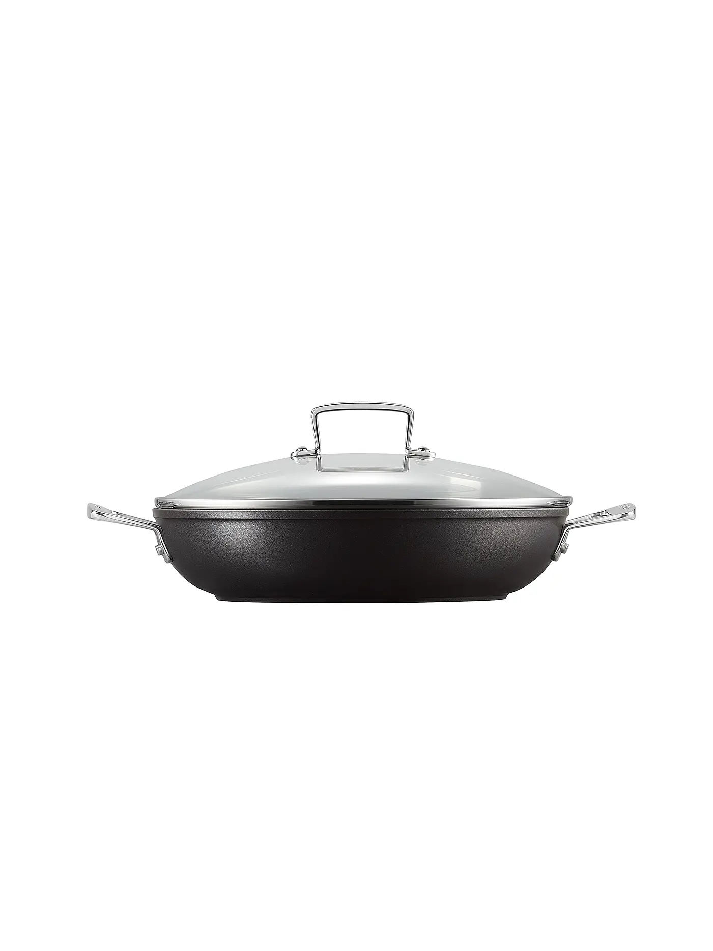 LE CREUSET | Aluminium-Antihaft Profipfanne mit Glasdeckel 28cm Schwarz | 